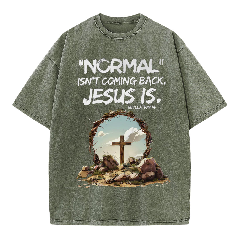Normal Isn't Coming Back Christian Washed T-Shirt
