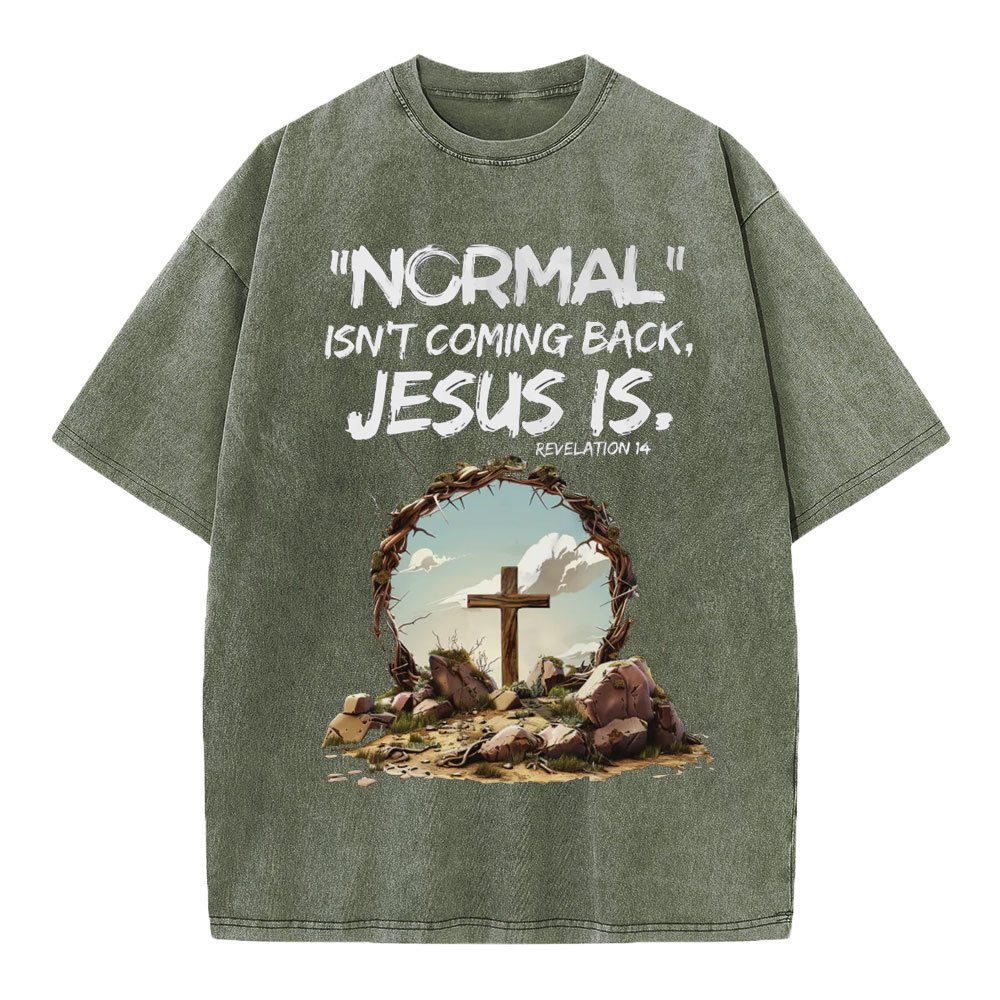 Normal Isn't Coming Back Christian Washed T-Shirt