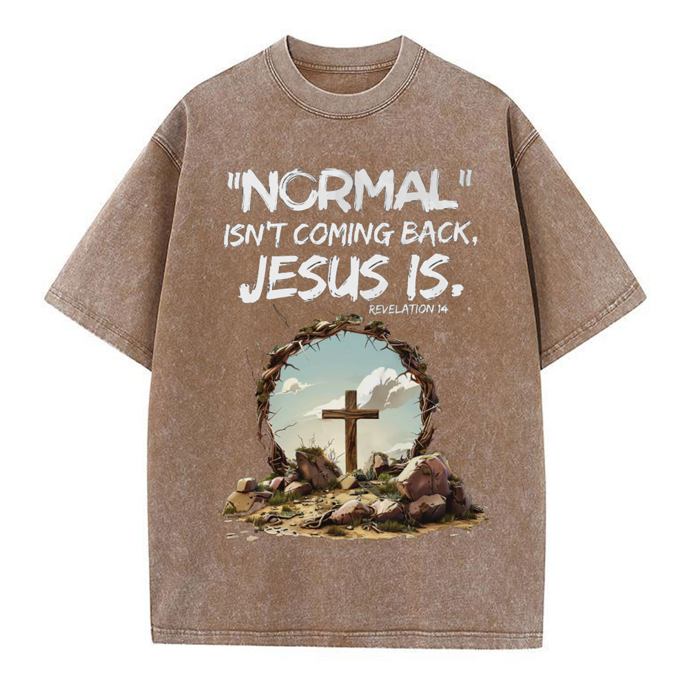 Normal Isn't Coming Back Christian Washed T-Shirt