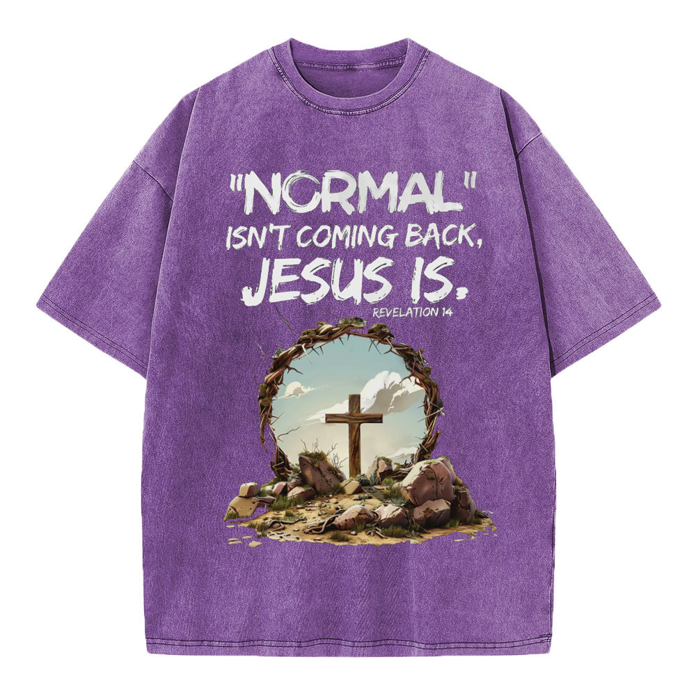 Normal Isn't Coming Back Christian Washed T-Shirt