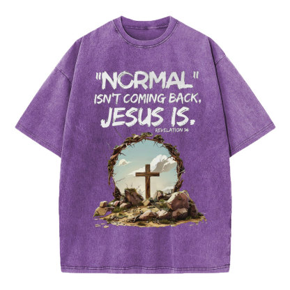 Normal Isn't Coming Back Christian Washed T-Shirt