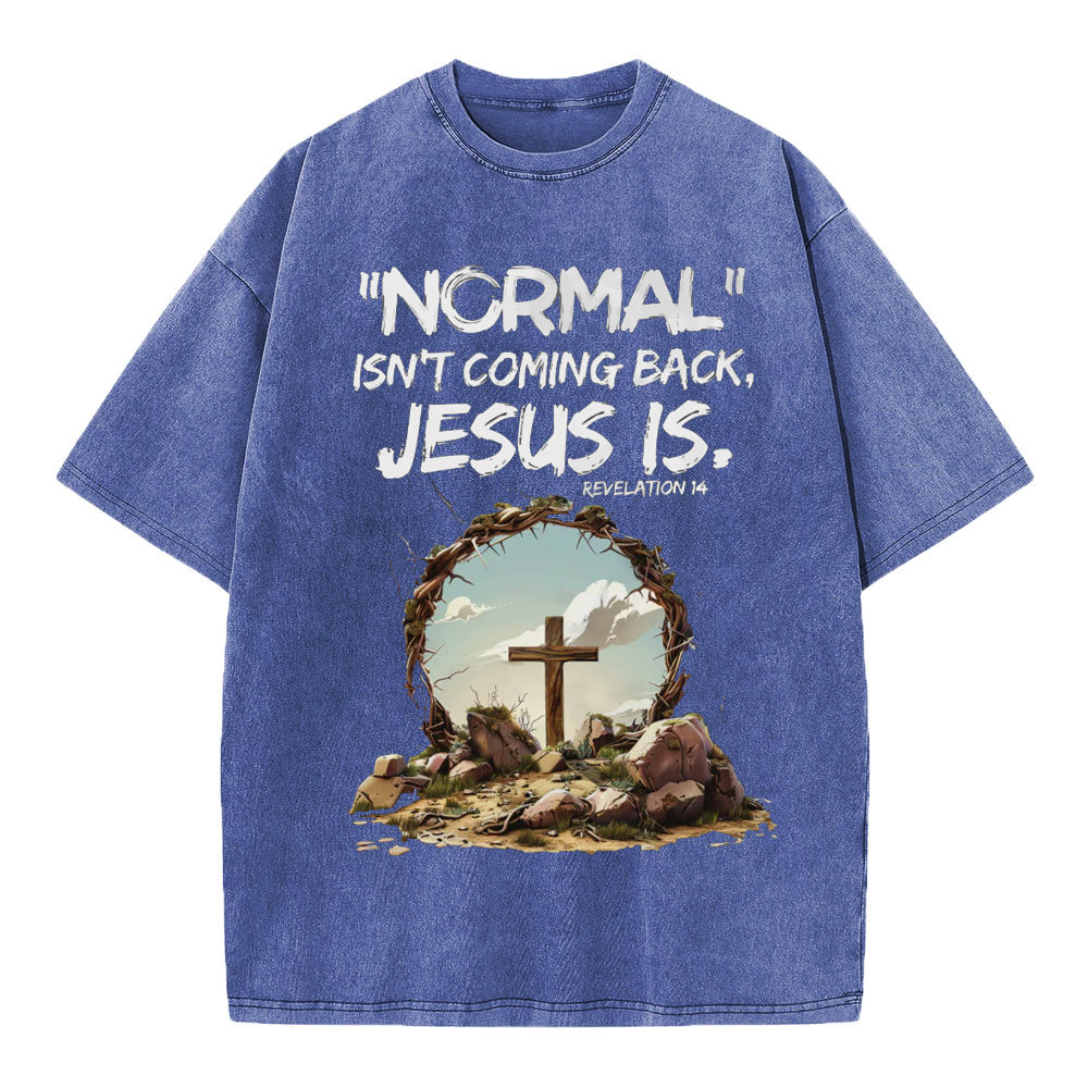 Normal Isn't Coming Back Christian Washed T-Shirt