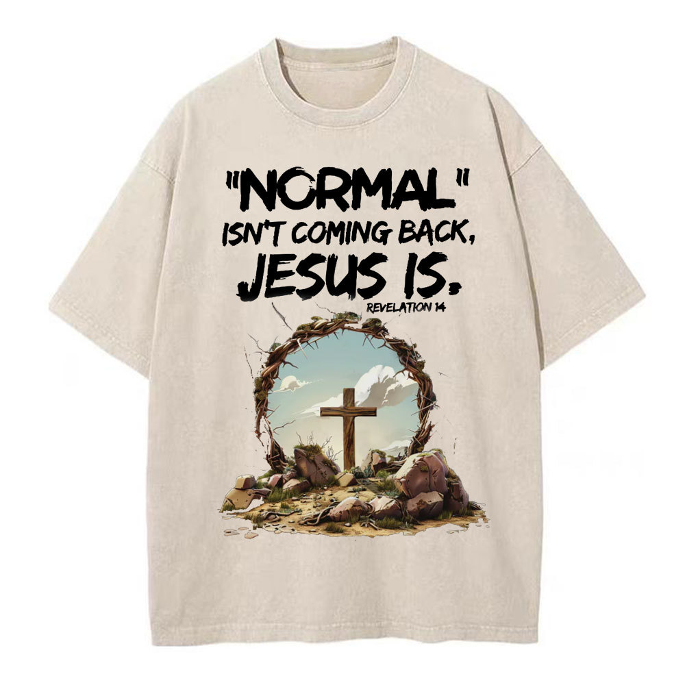 Normal Isn't Coming Back Christian Washed T-Shirt