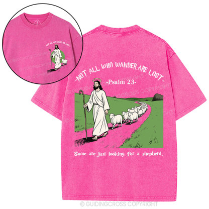Not All Who Wander Are Lost Christian Washed T-Shirt