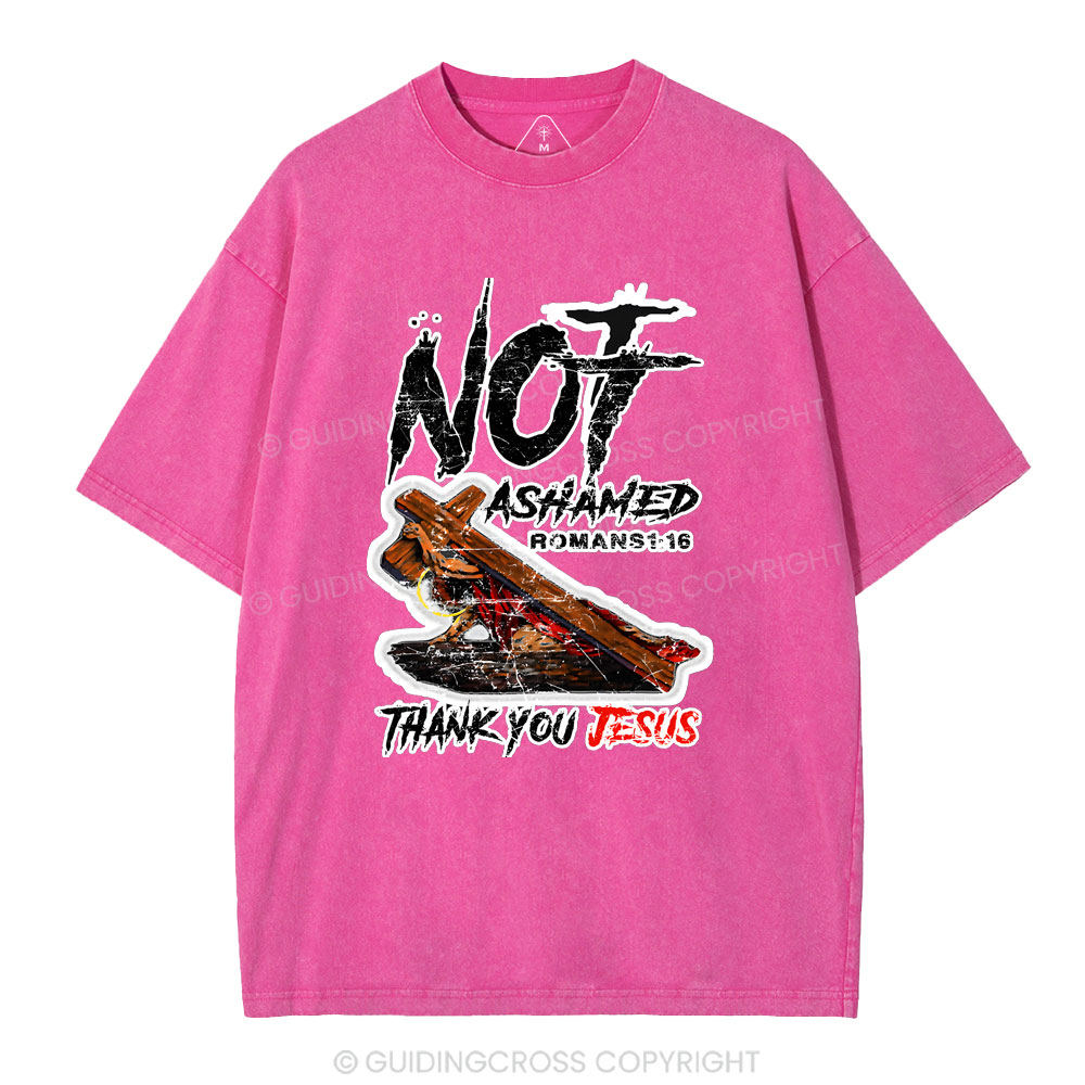 Not Ashamed Christian Washed  T-Shirt