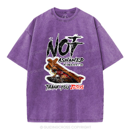 Not Ashamed Christian Washed  T-Shirt