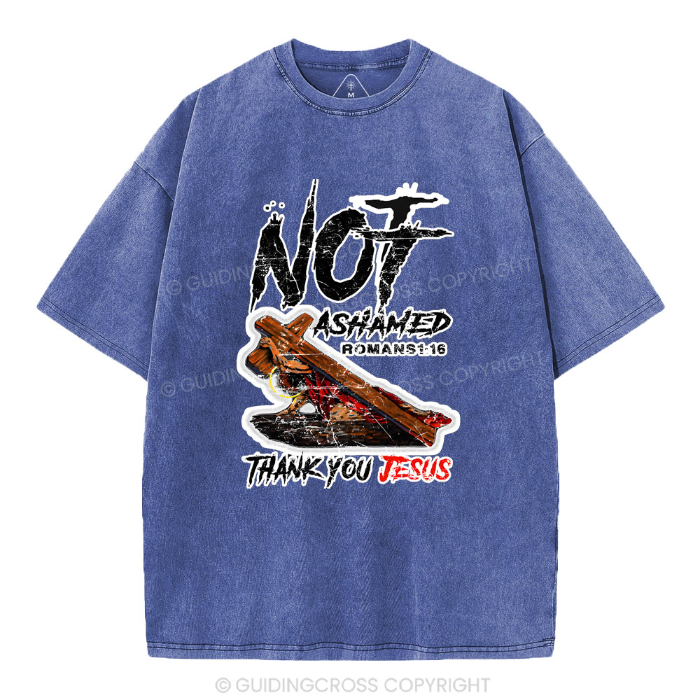 Not Ashamed Christian Washed  T-Shirt