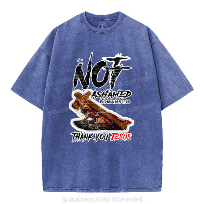 Not Ashamed Christian Washed  T-Shirt