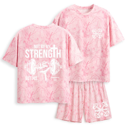 Not By My Strength But His Christian Camo T-Shirt & Shorts