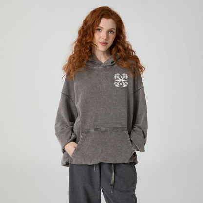 Not By My Strength But His Christian Washed Hoodie