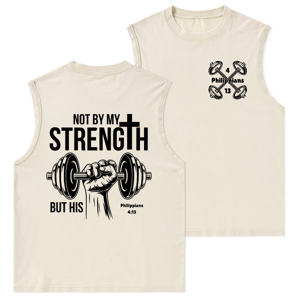 Not By My Strength But His Washed Tank Top