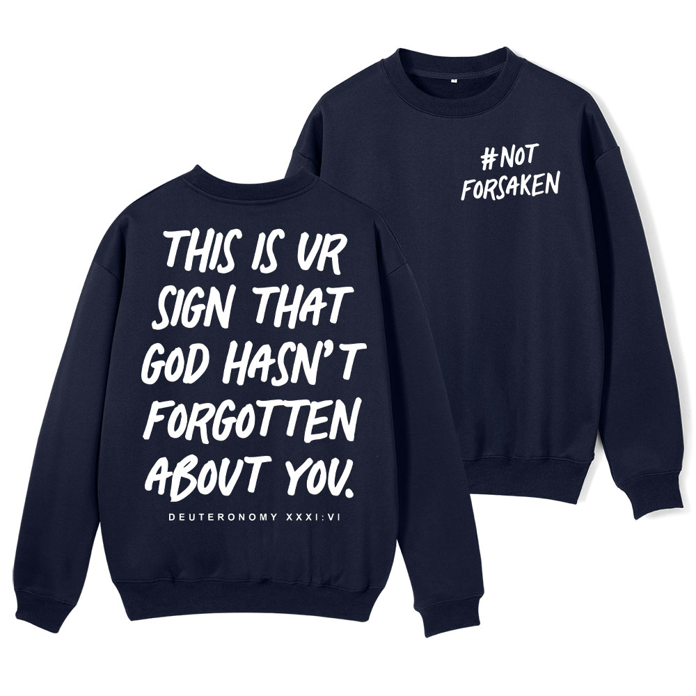 Not Forsaken Christian Fleece Sweatshirt Sale - GuidingCross