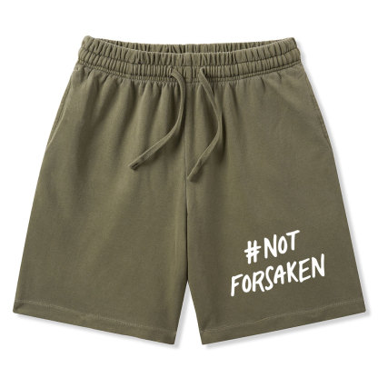Not Forsaken Christian Washed Shorts