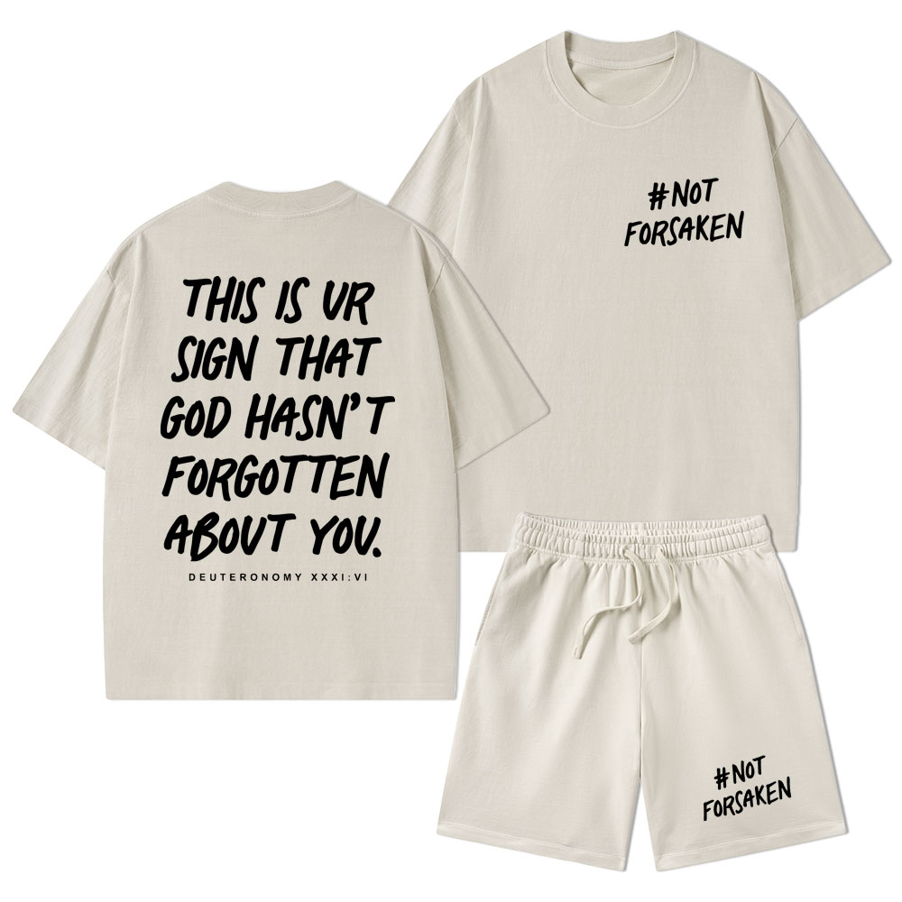 Not Forsaken Christian Washed T-Shirt & Shorts