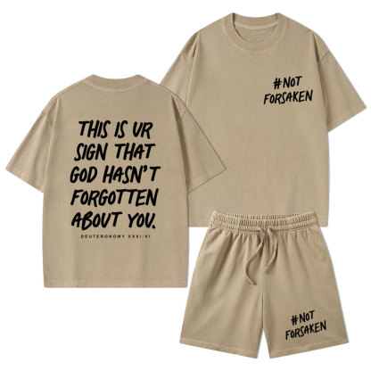 Not Forsaken Christian Washed T-Shirt & Shorts