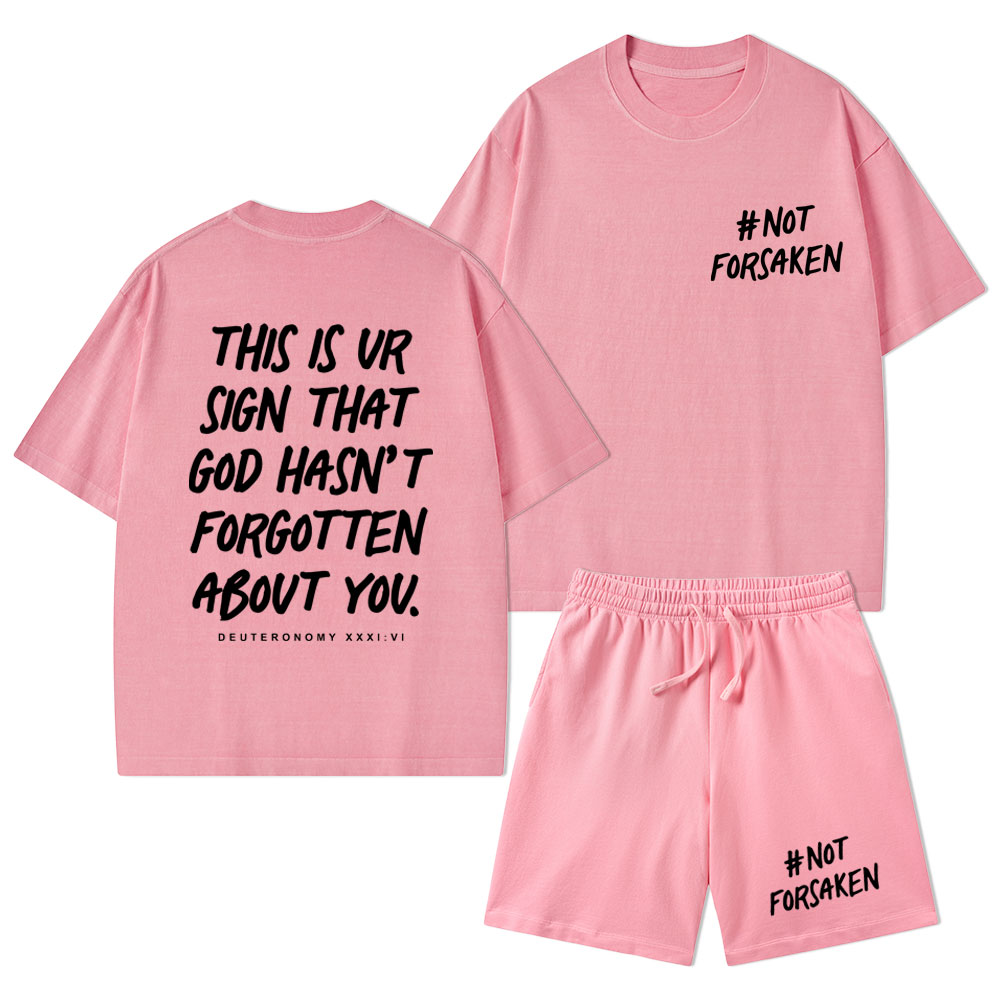 Not Forsaken Christian Washed T-Shirt & Shorts