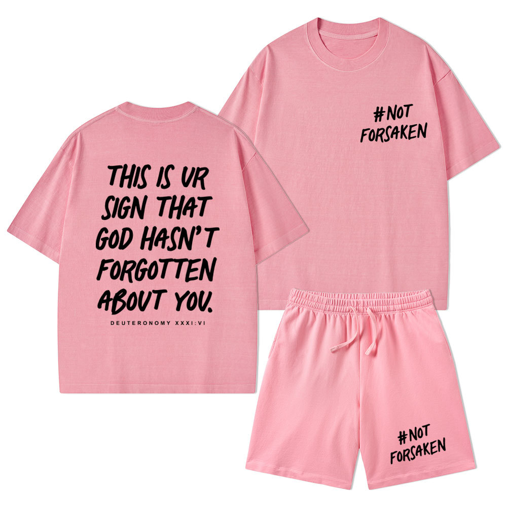 Not Forsaken Christian Washed T-Shirt & Shorts