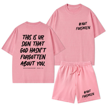 Not Forsaken Christian Washed T-Shirt & Shorts