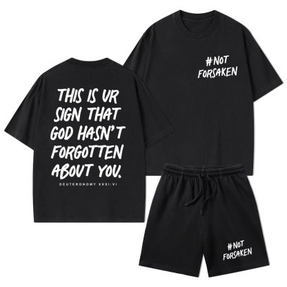 Not Forsaken Christian Washed T-Shirt & Shorts