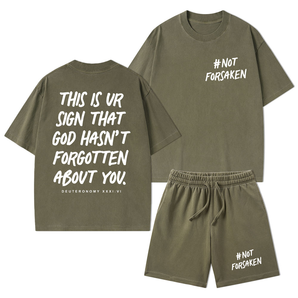 Not Forsaken Christian Washed T-Shirt & Shorts