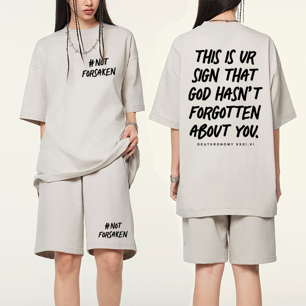 Not Forsaken Christian Washed T-Shirt & Shorts