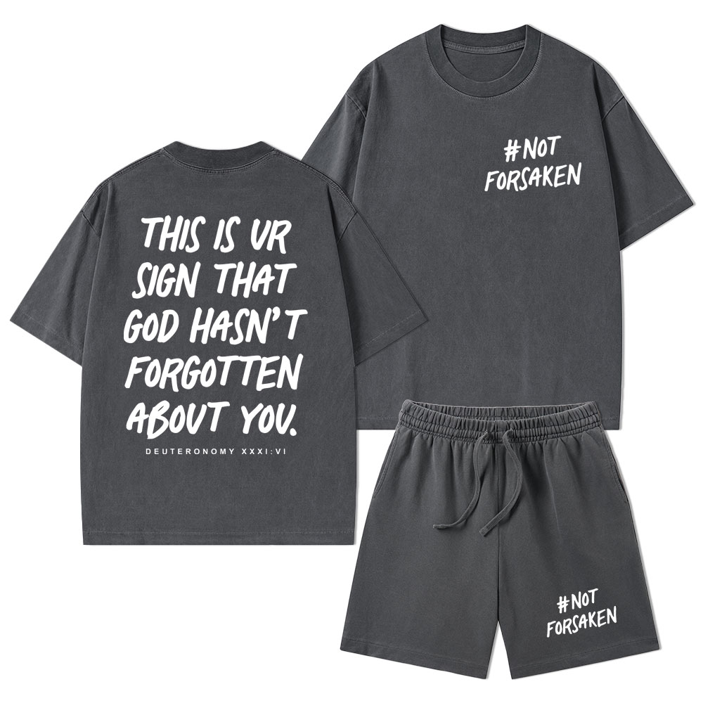 Not Forsaken Christian Washed T-Shirt & Shorts