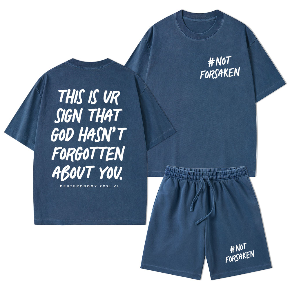 Not Forsaken Christian Washed T-Shirt & Shorts