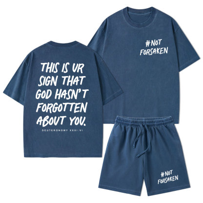 Not Forsaken Christian Washed T-Shirt & Shorts
