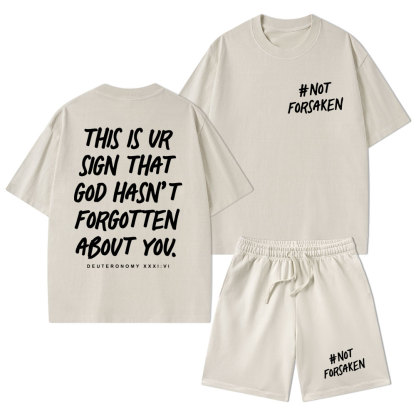 Not Forsaken Christian Washed T-Shirt & Shorts