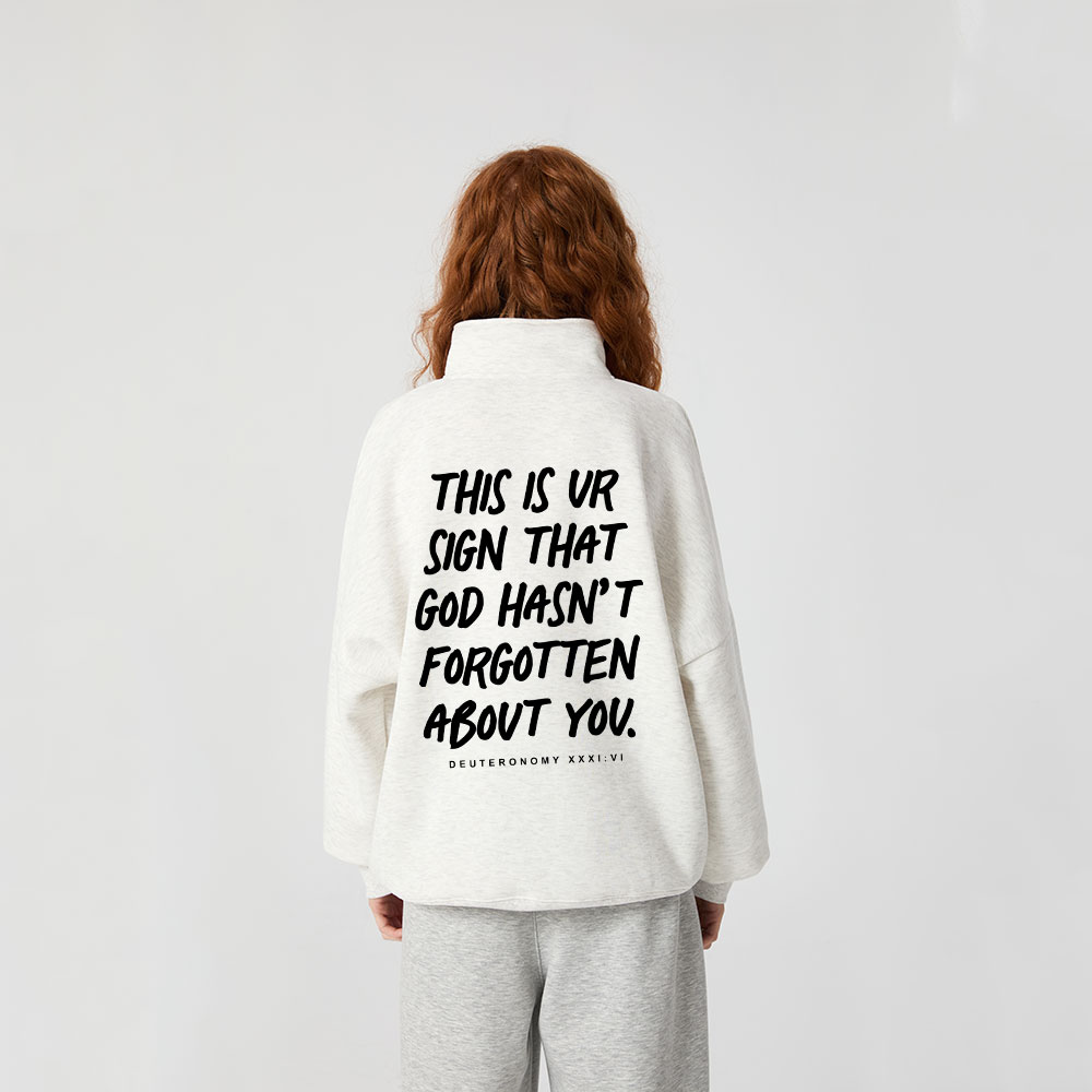 Not Forsoken Christian Half Zip Fleece Sweatshirt