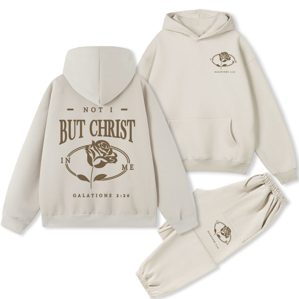 Not I But Christ Christian Fleece Hoodie Set