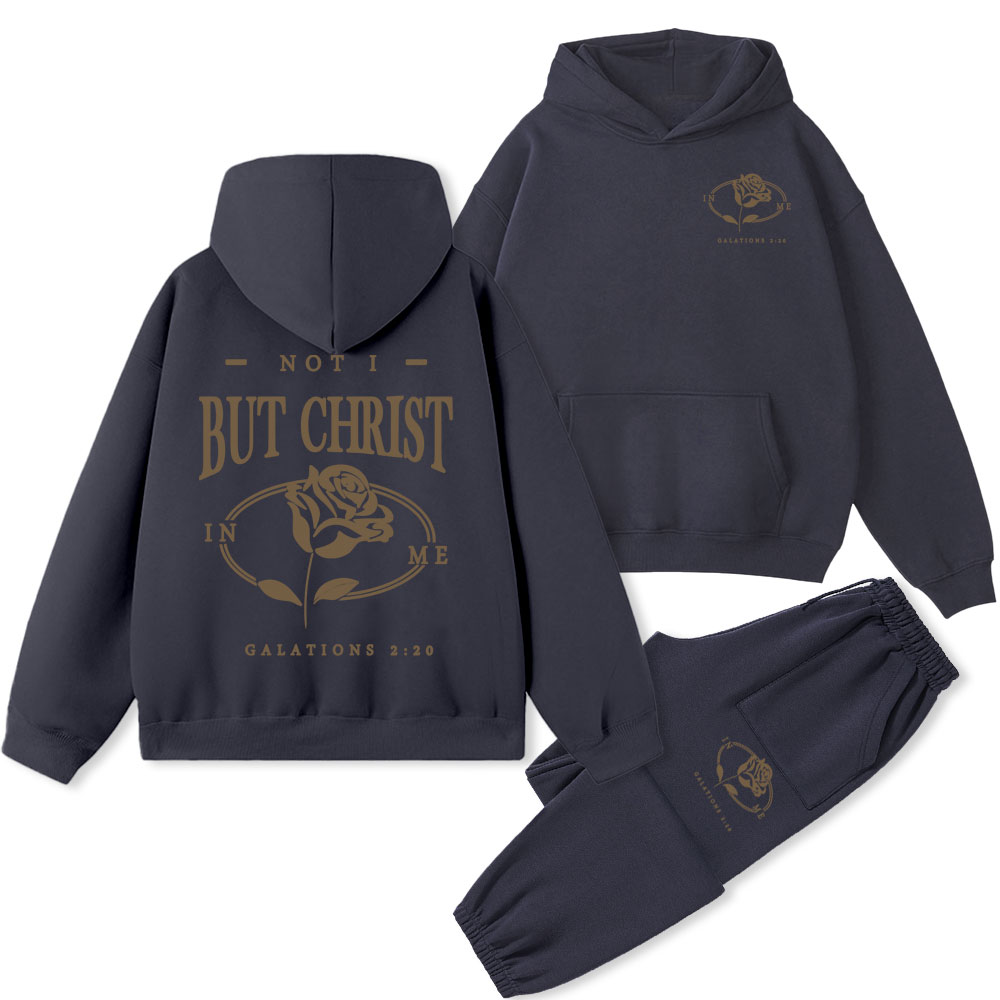 Not I But Christ Christian Fleece Hoodie Set