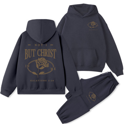 Not I But Christ Christian Fleece Hoodie Set