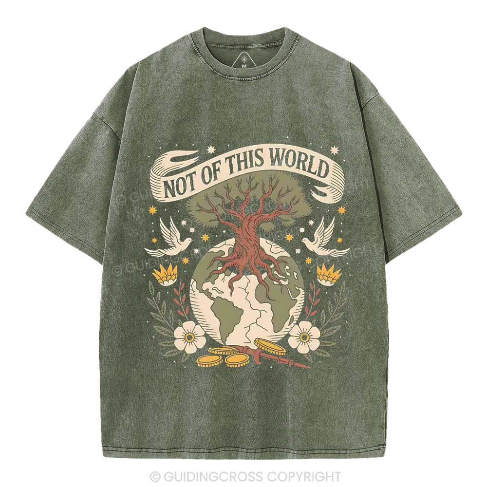 Not Of This World Christian Washed T-Shirt