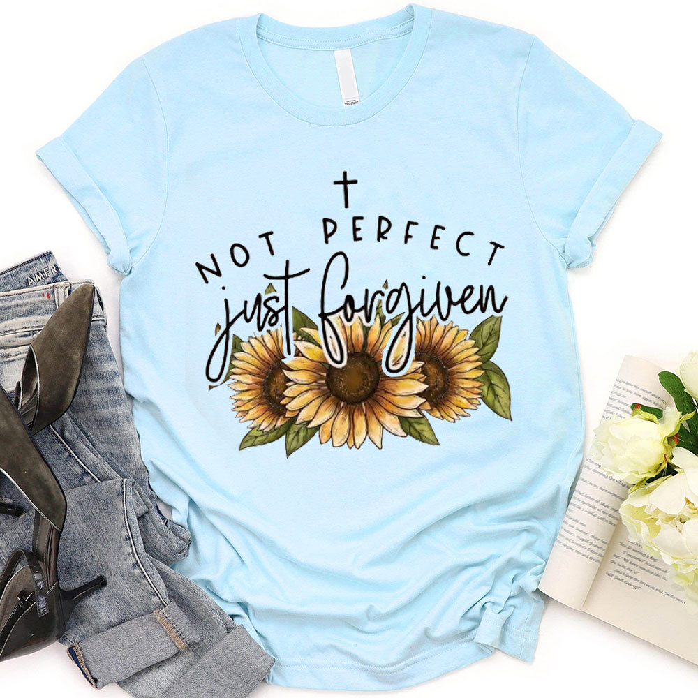 Not Perfect Just Forgiven Christian T-Shirt