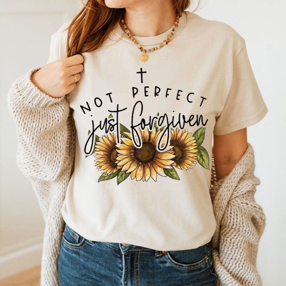 Not Perfect Just Forgiven Christian T-Shirt