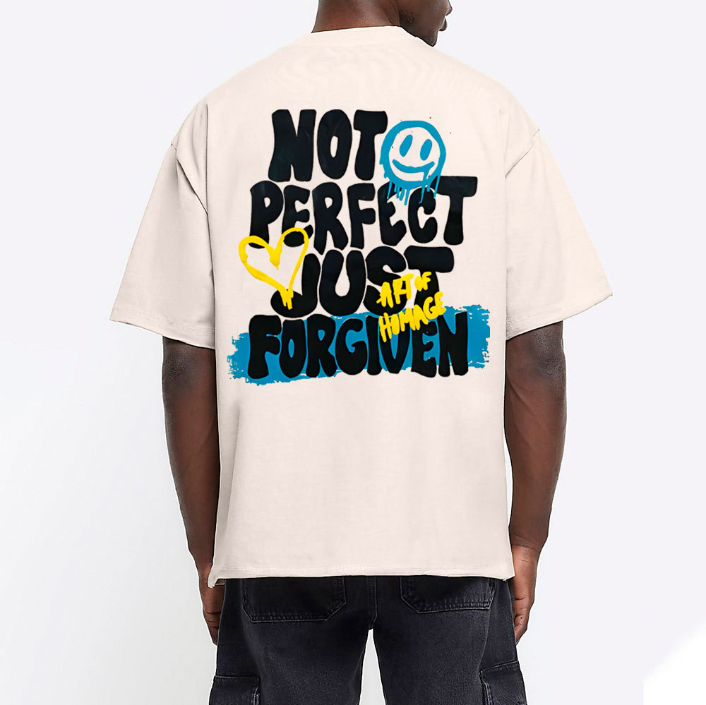 Not Perfect Just Forgiven Christian Washed T-Shirt
