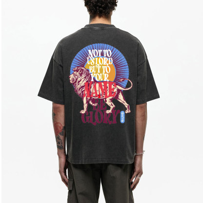 Not To Us Lord But To Your Name Christian Washed T-Shirt