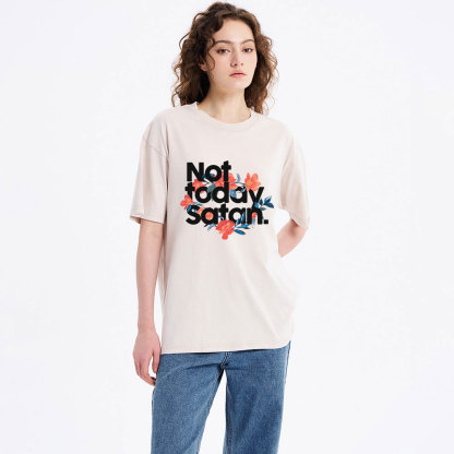 Not Today Satan Christian Washed T-Shirt