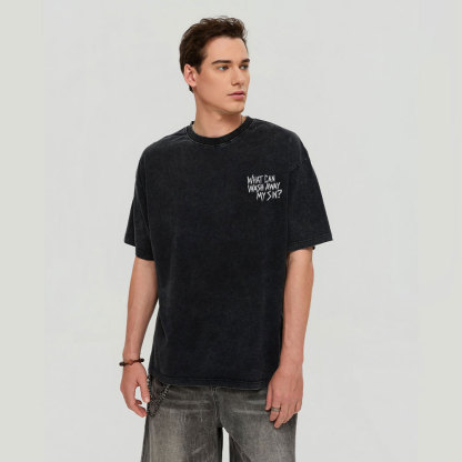 Nothing But The Blood Of Jesus Christian Washed T-Shirt