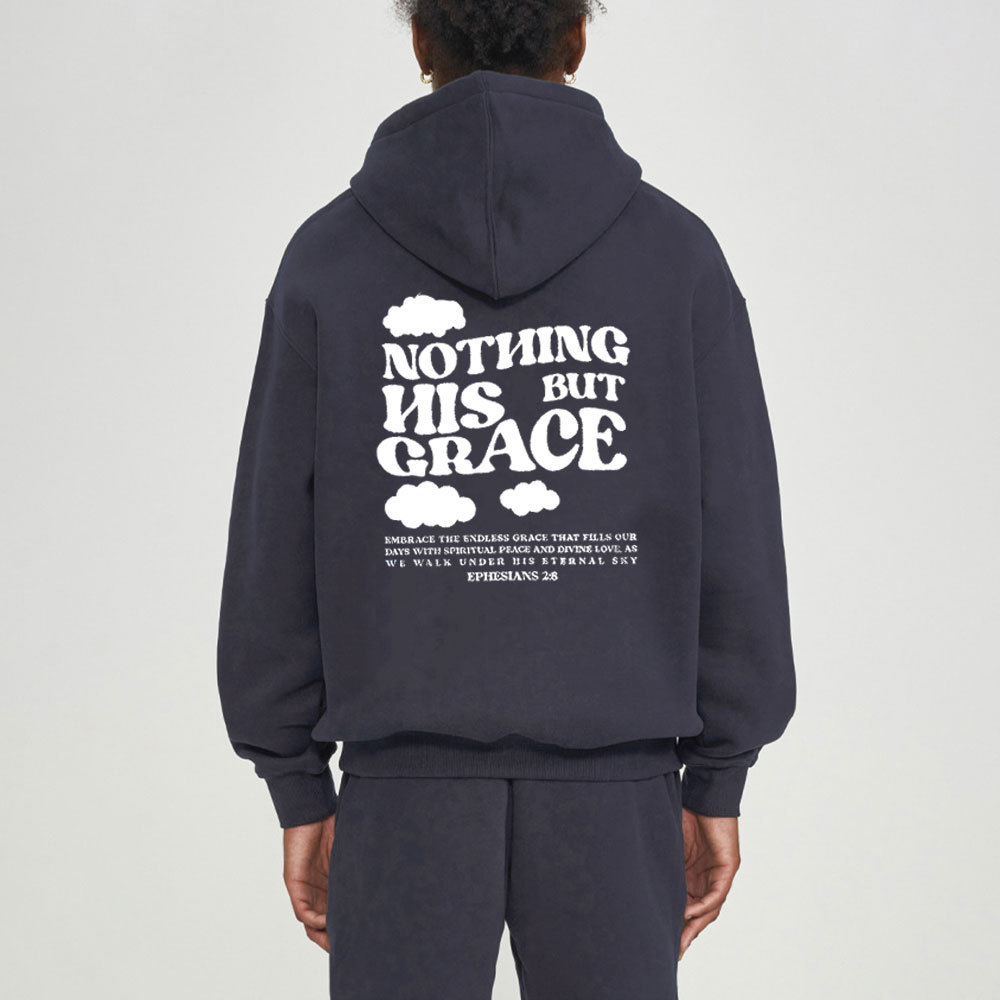 Nothing His But Grace Christian Fleece Hoodie Set