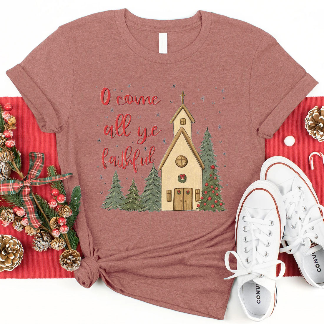 O' Come All Ye Faithful Christmas T-Shirt