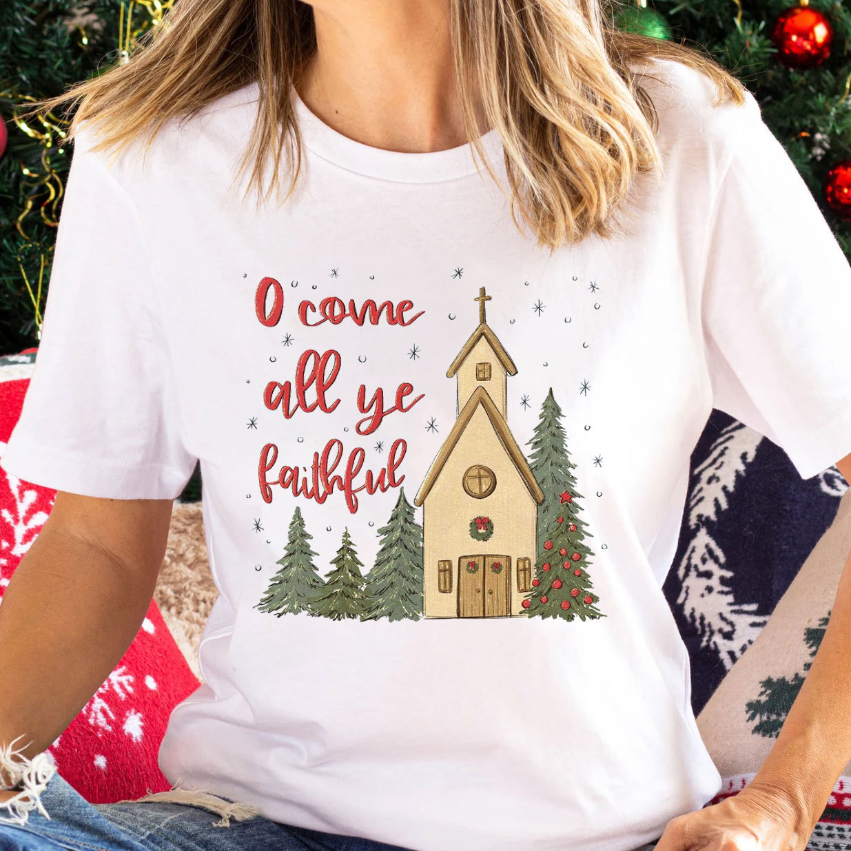 O' Come All Ye Faithful Christmas T-Shirt