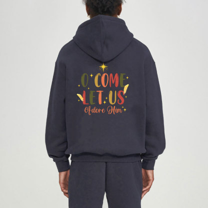 O Come Let Us Adore Him Christian Fleece Hoodie Set