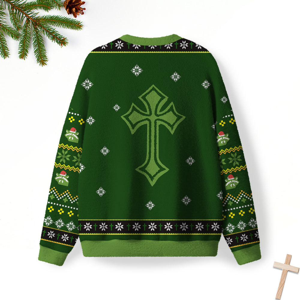 O Come Let Us Adore Him Christian Lightweight Sweater