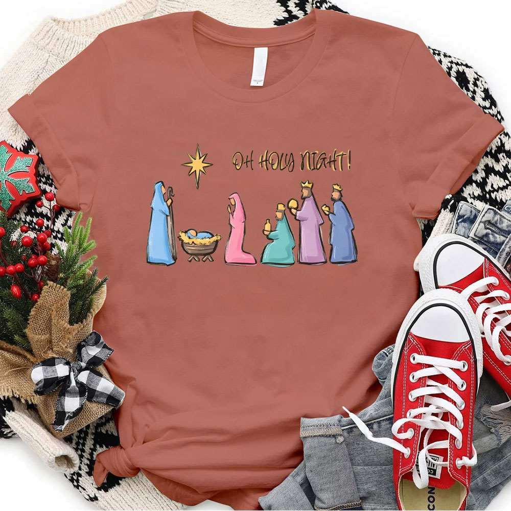 O Holy Night  Christian Christmas T-Shirt