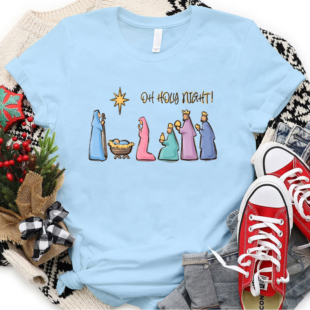 Religious Christmas Tee Shirts Oh Holy Night