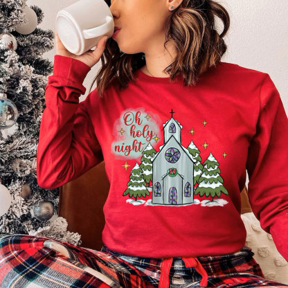 O Holy Night Christian Christmas T-Shirt