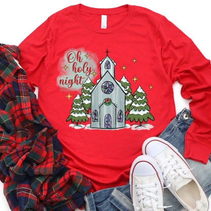 O Holy Night Christian Christmas T-Shirt