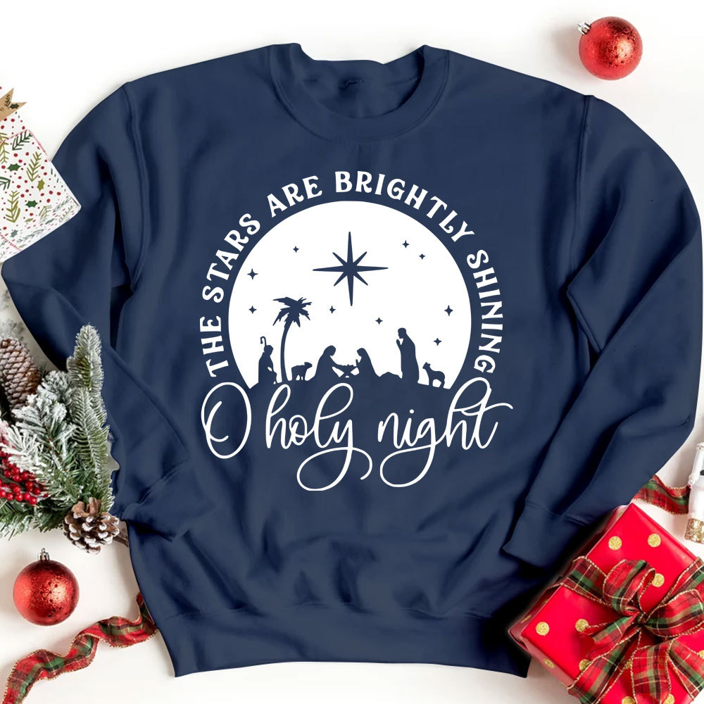 O Holy Night Nativity Christmas Sweatshirt